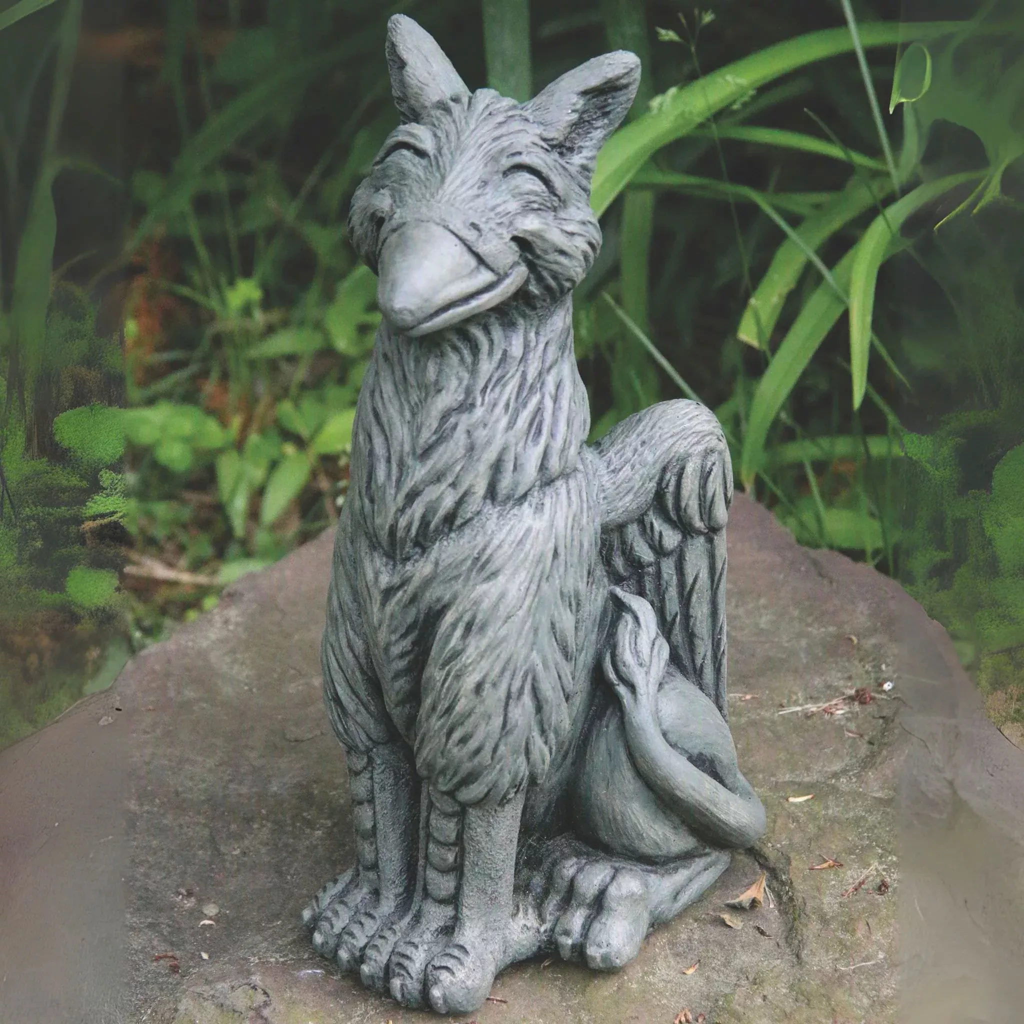 Lil Griffin "Chirp" Concrete Garden Statue - Massarellis #5119