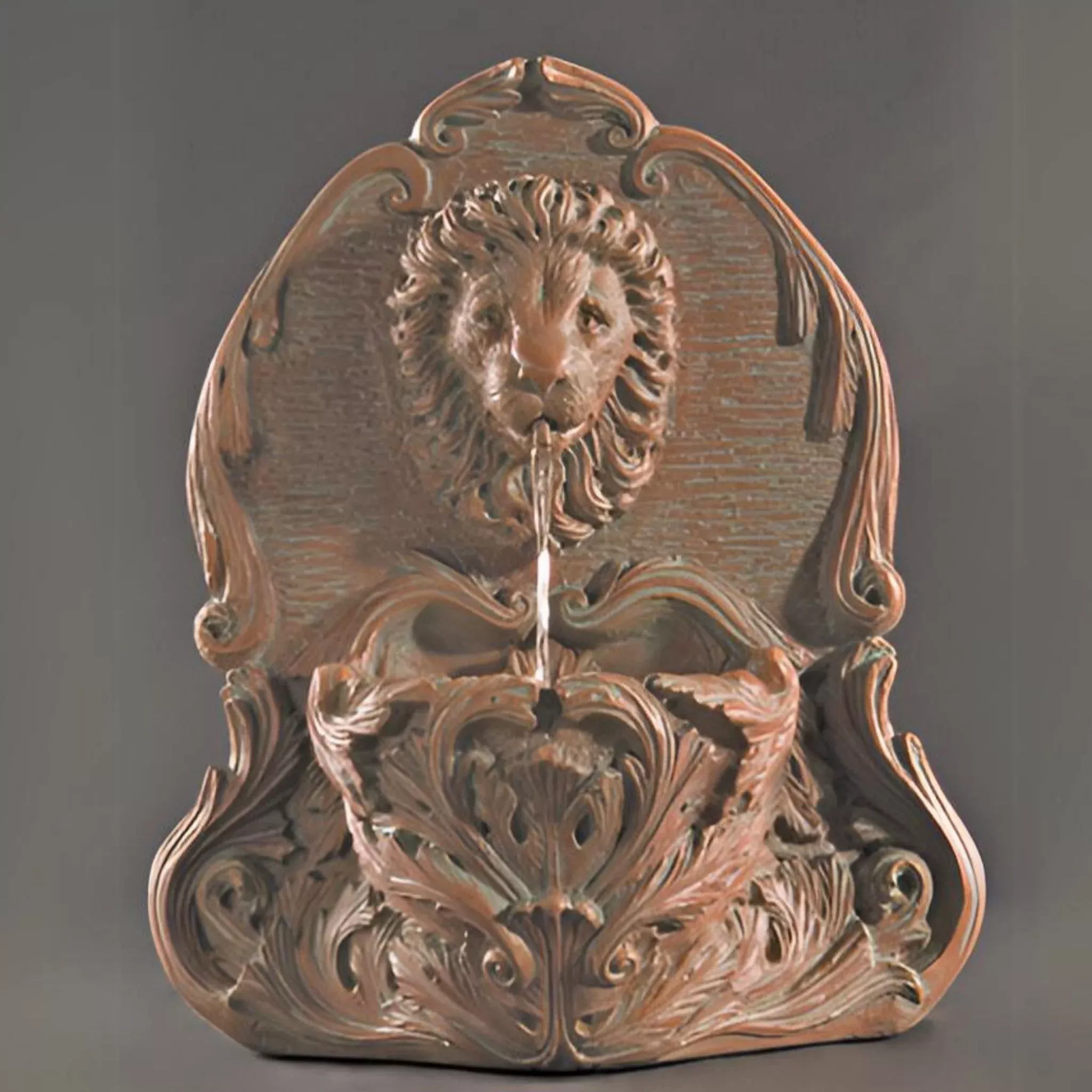 Lion Hanging Concrete Wall Fountain - Fiore #2032