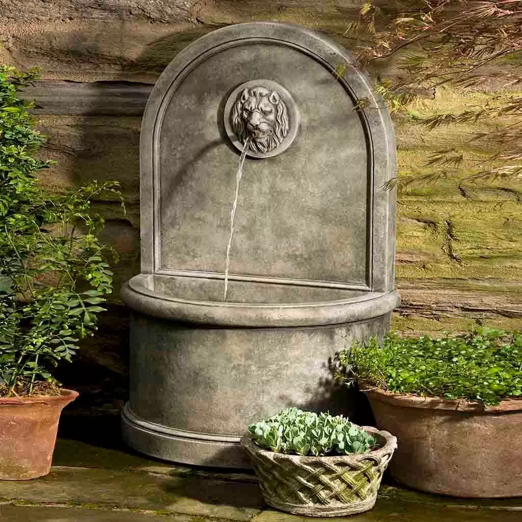 lion-wall-outdoor-water-fountain Lion Wall Outdoor Water Fountain