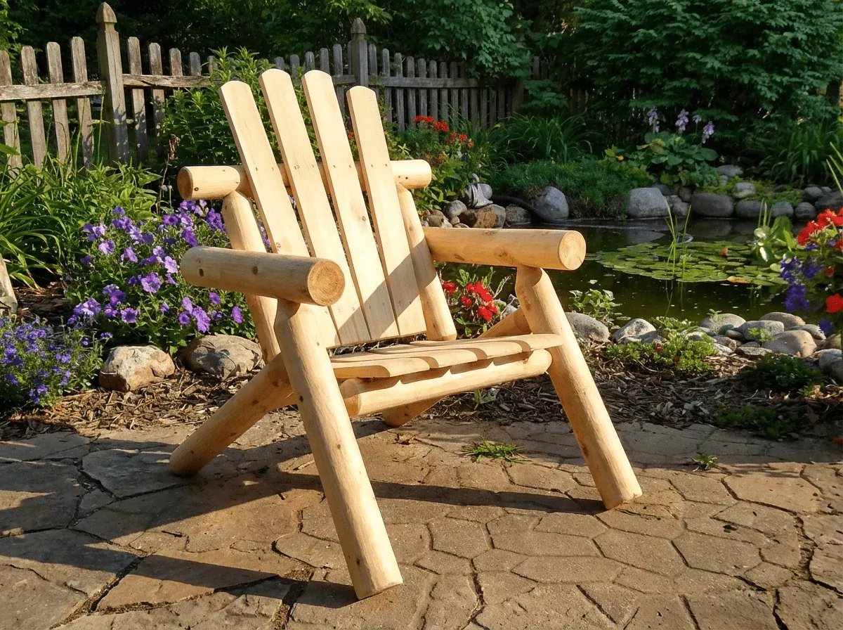 log-wooden-deck-chair Log Wooden Deck Chair