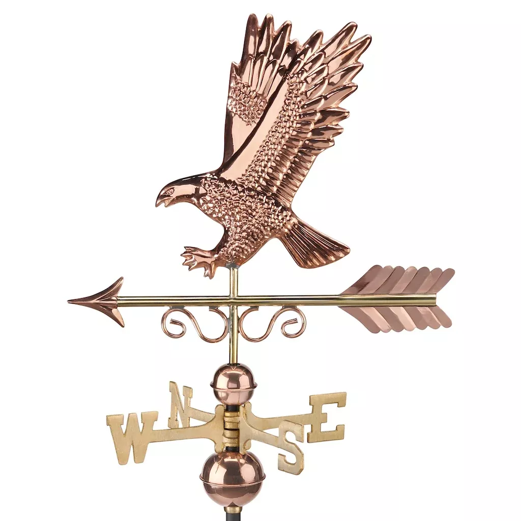 Majestic Eagle Weathervane in Pure Copper By Good Directions