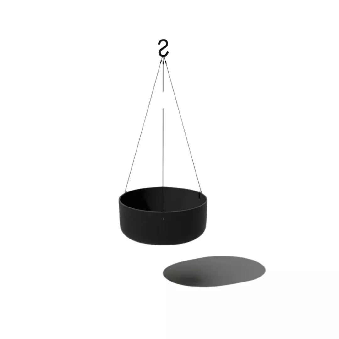 mason-hanging-kona-bowl-planter-14-black mason hanging kona bowl planter 14" Black
