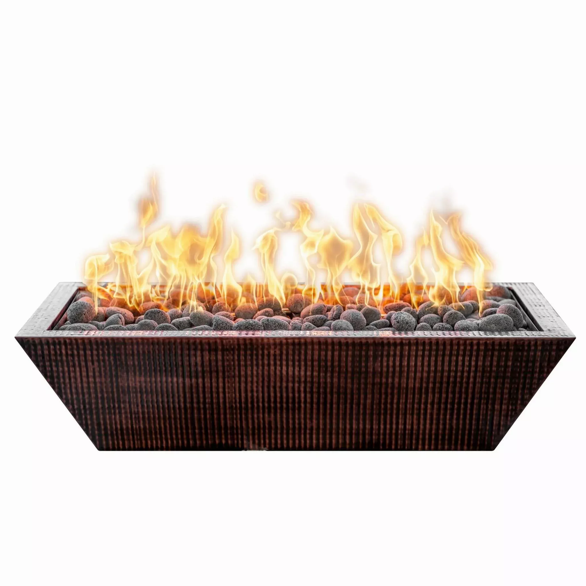 Maya Linear Copper Fire Bowl - The Outdoor Plus