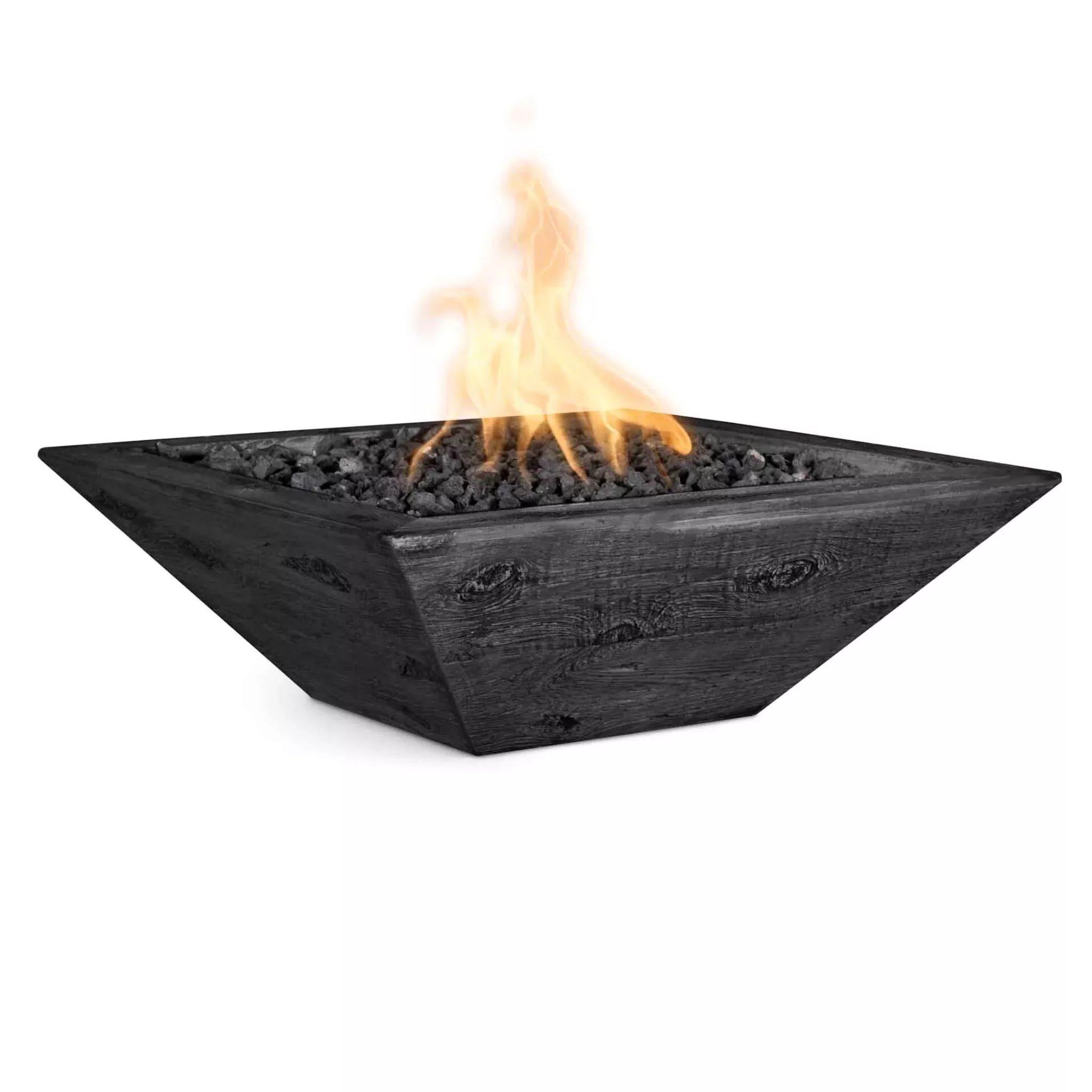 Maya "Woodgrain" Concrete Fire Bowl - The Outdoor Plus
