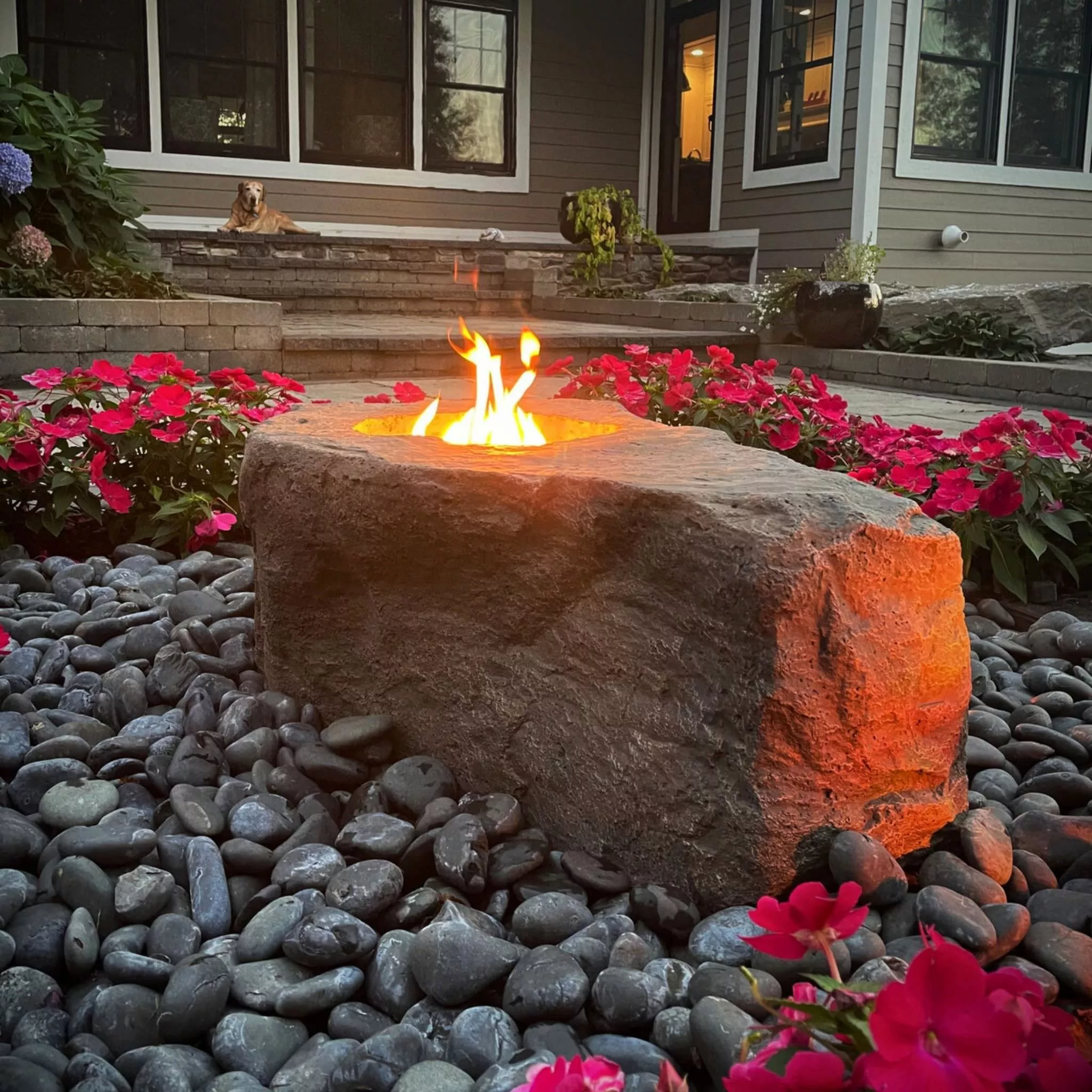 medium-gfrc-fire-boulder-blue-thumb Medium GFRC Fire Boulder - Blue Thumb