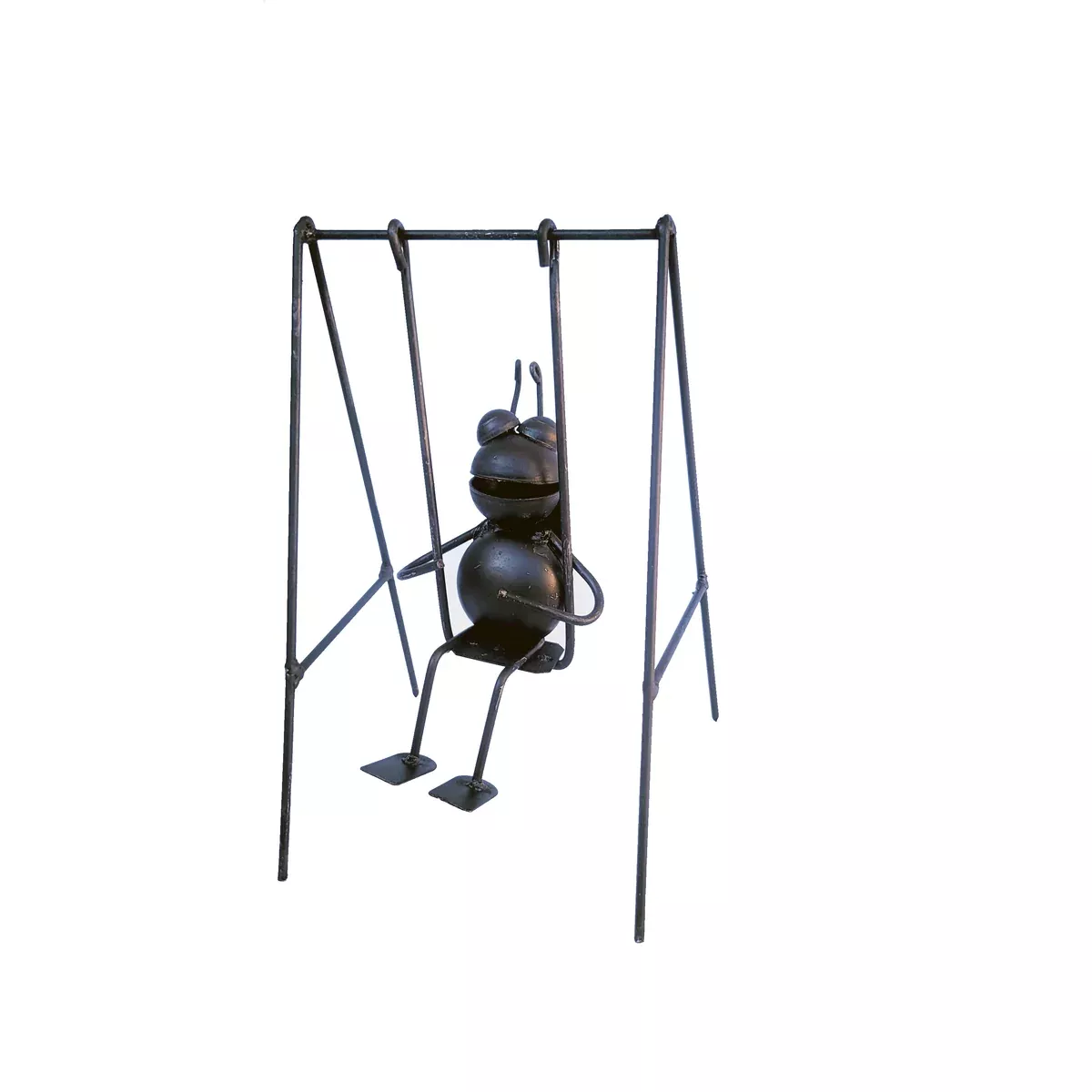 Metal Swing with Bug - Black 10" x 6"