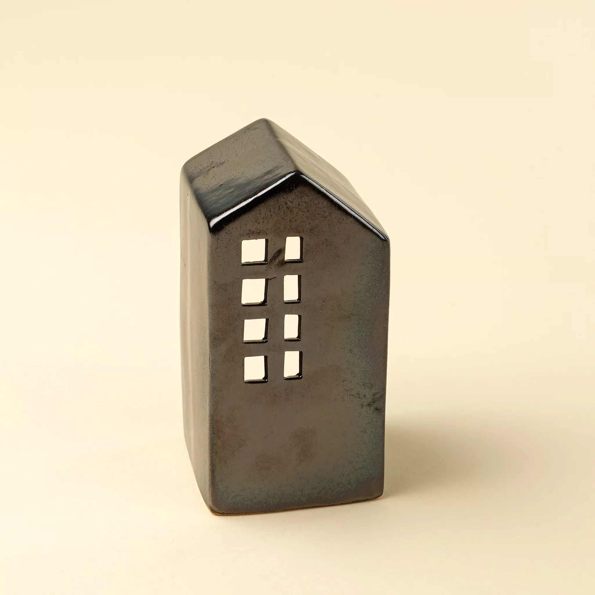 Midnight Ceramic Tealight House