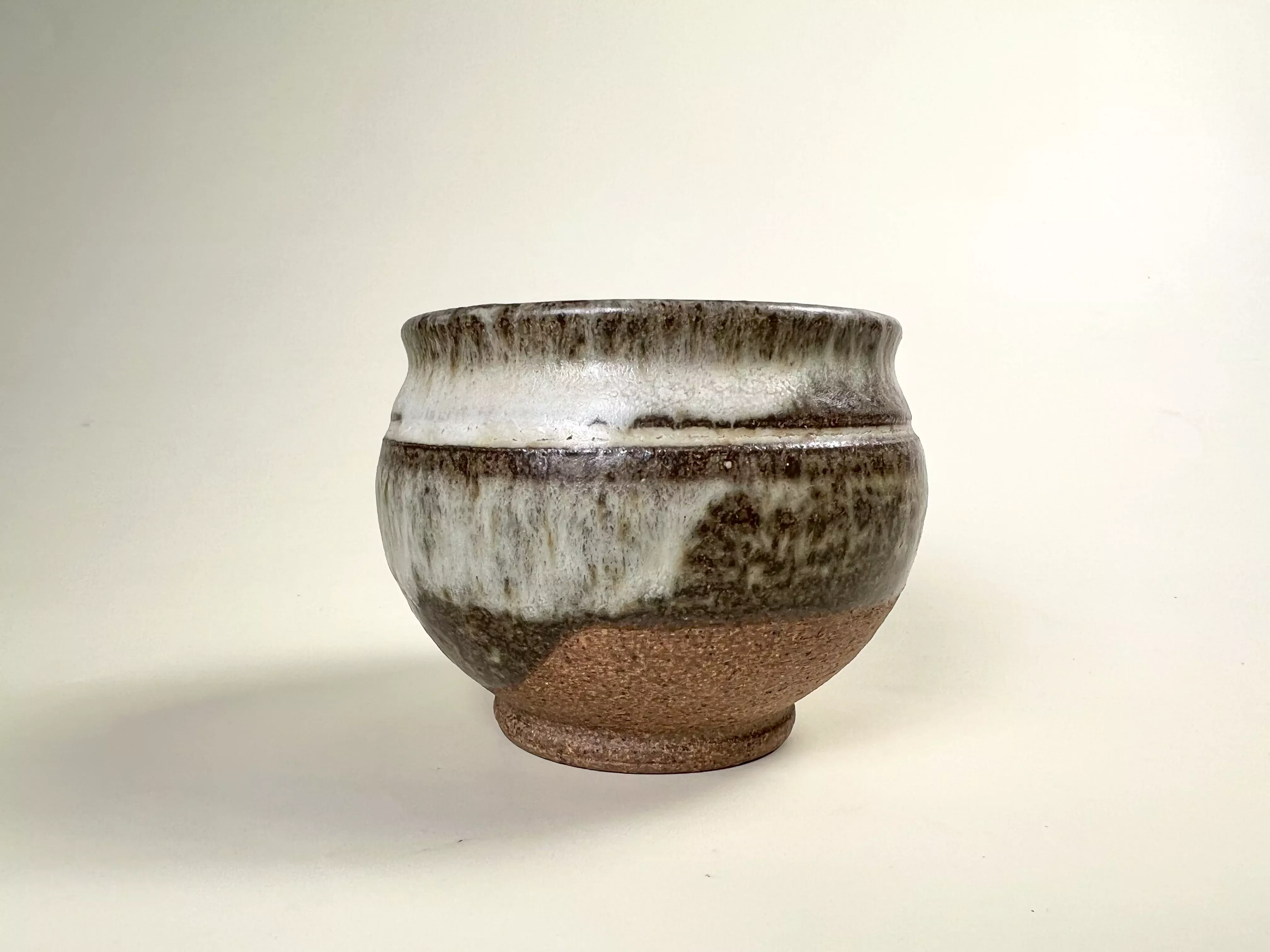 Mini Brown and Cream Glaze on Terra Cotta Bowl