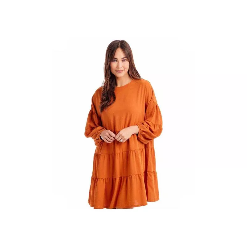 mud-pie-dallas-tiered-dress-rust Mud Pie, Dallas Tiered Dress, Rust