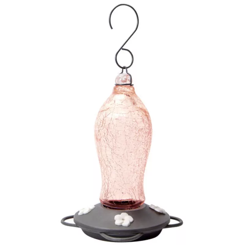 Nature’s Way Artisan Gravity Hummingbird Feeder – Blush Crackle