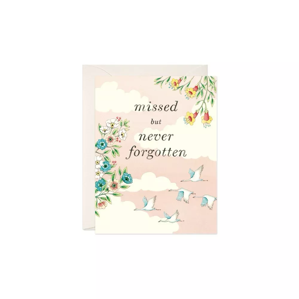Never Forgotten Crane Sympathy Card