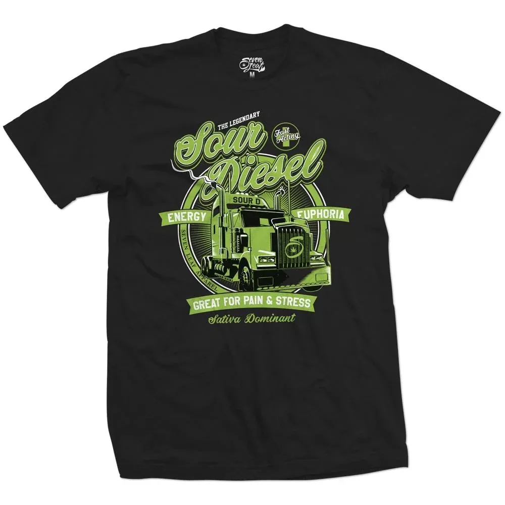 NEW Sour Diesel Strain Seven Leaf T-shirt MED