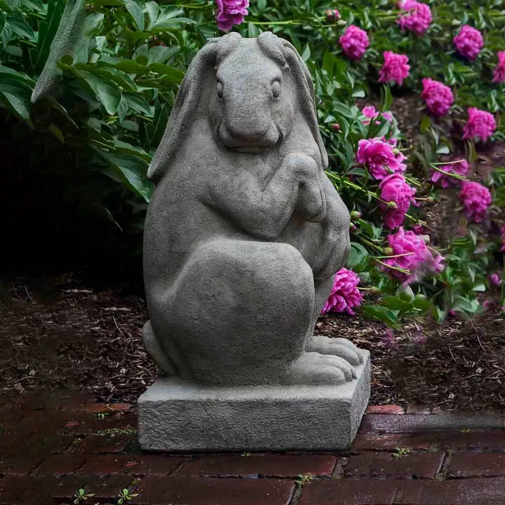 newport-rabbit-facing-right-cast-stone-garden-statue Newport Rabbit Facing Right Cast Stone Garden Statue