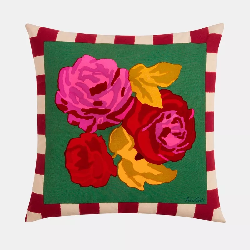 nizam-stripes-green-square-pillow Nizam Stripes Green Square Pillow