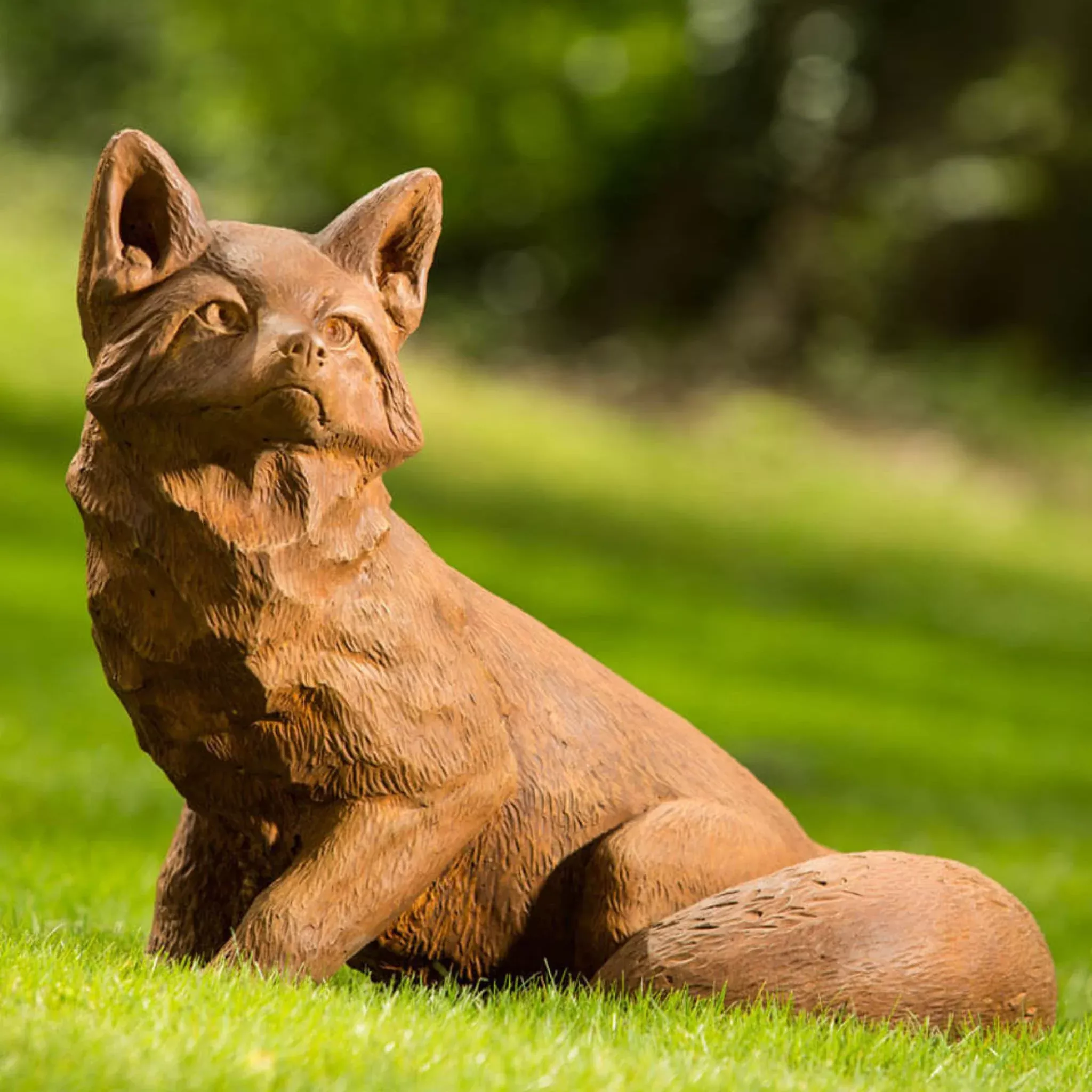 noble-fox-concrete-garden-statue-campania-a464 Noble Fox Concrete Garden Statue - Campania #A464