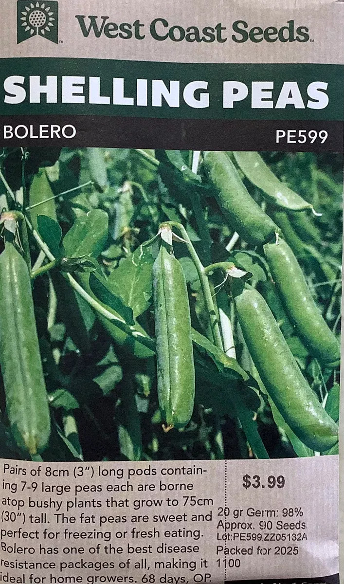 Peas -Bolero Shelling