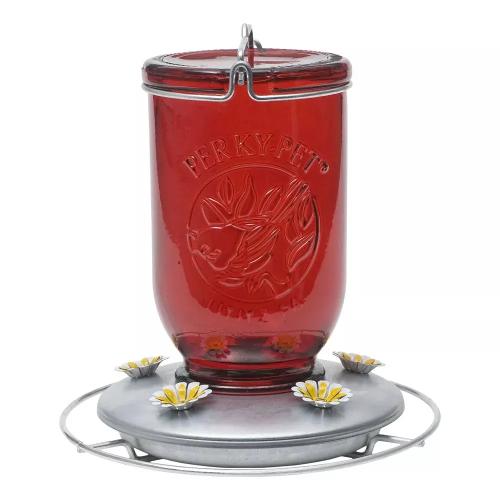 perky-pet-mason-jar-hummingbird-feeder Perky-pet Mason Jar Hummingbird Feeder