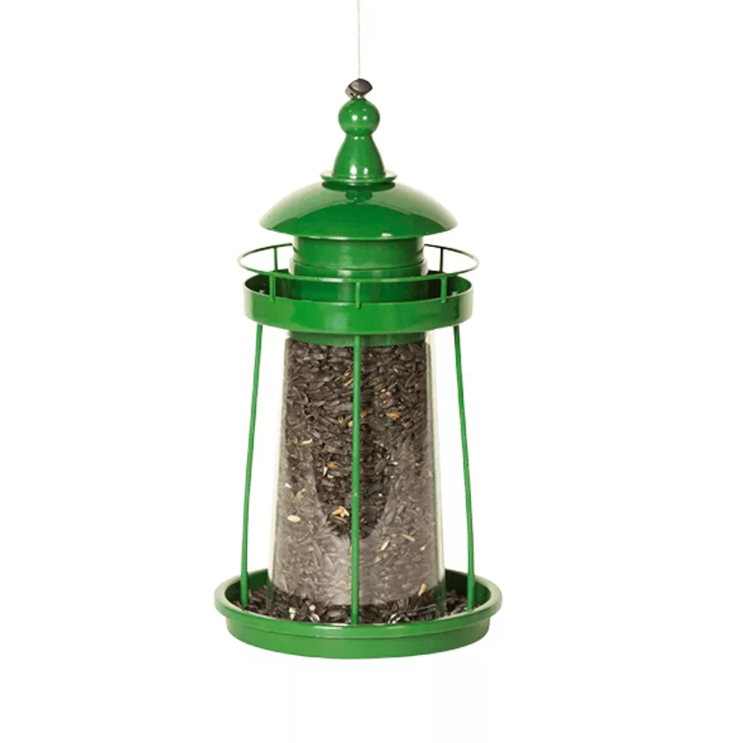 Pinebush Lighthouse Seed Feeder Green