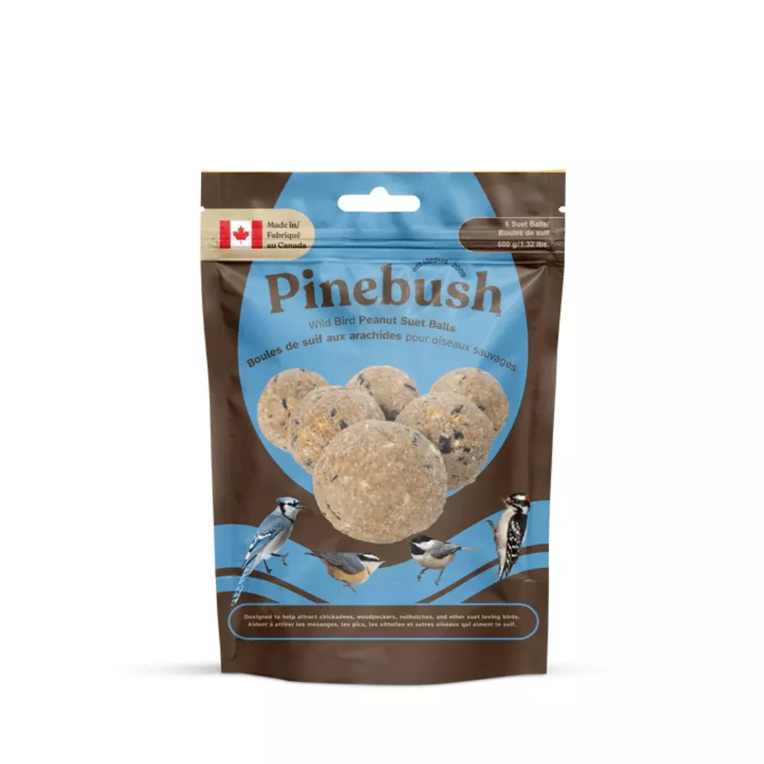 Pinebush Wild Bird Peanut Suet Balls 6/pk