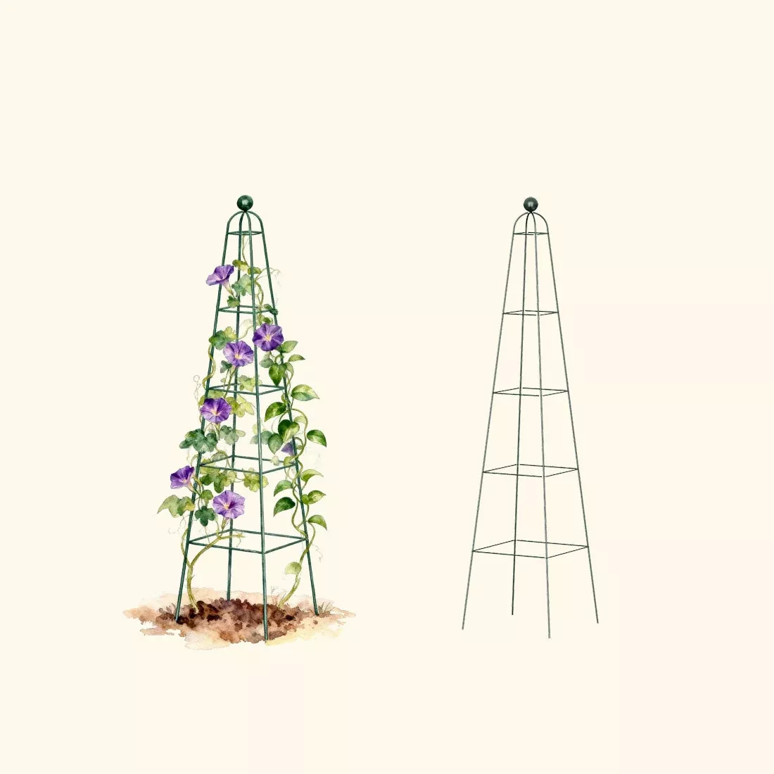Pyramid Obelisk Garden Trellis - 6.5 ft