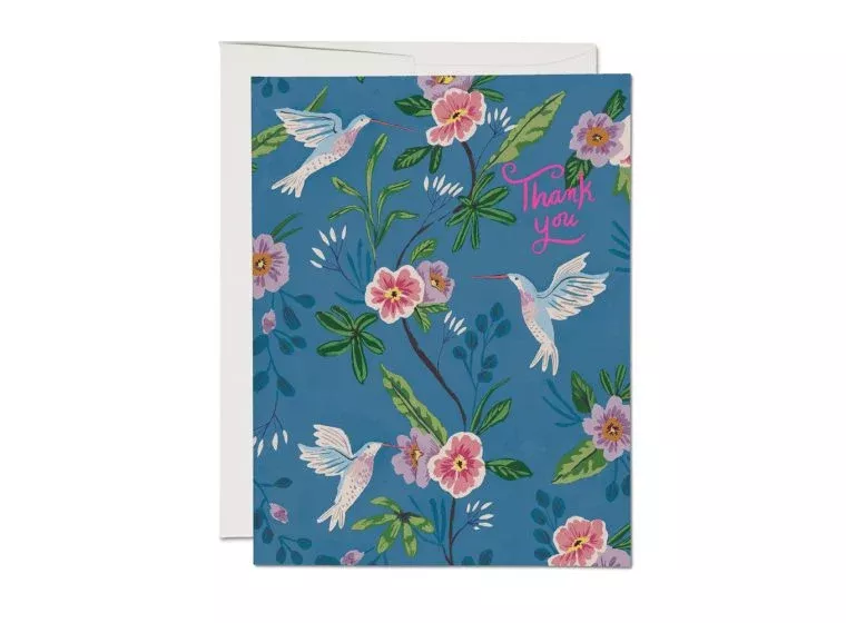 red-cap-boxed-cards-thank-you-hummingbird-flowers Red Cap Boxed Cards- Thank You Hummingbird & Flowers