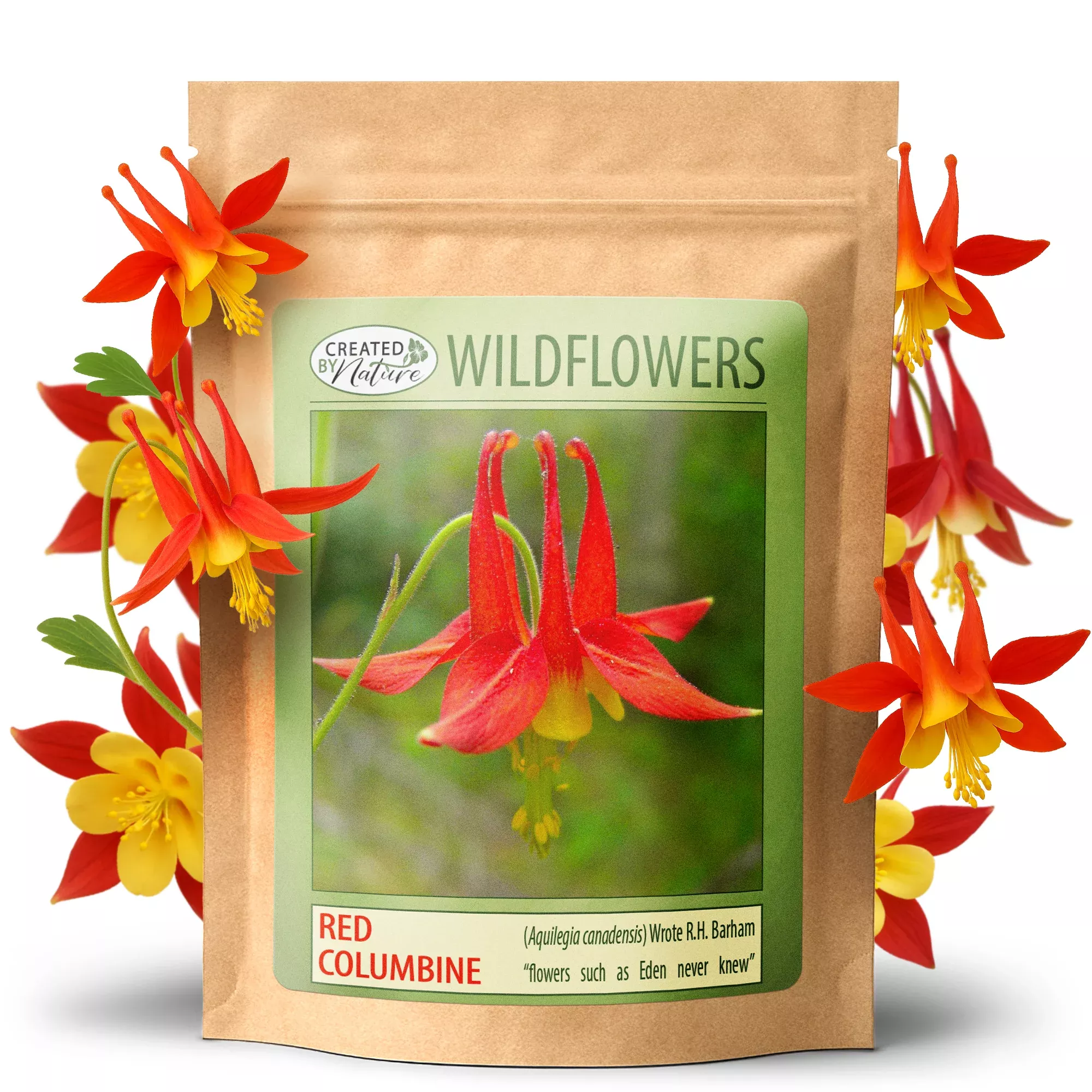 Red Columbine Wildflower Seeds