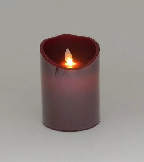 red-led-candle-w-flickering-wick Red LED Candle w/ Flickering Wick