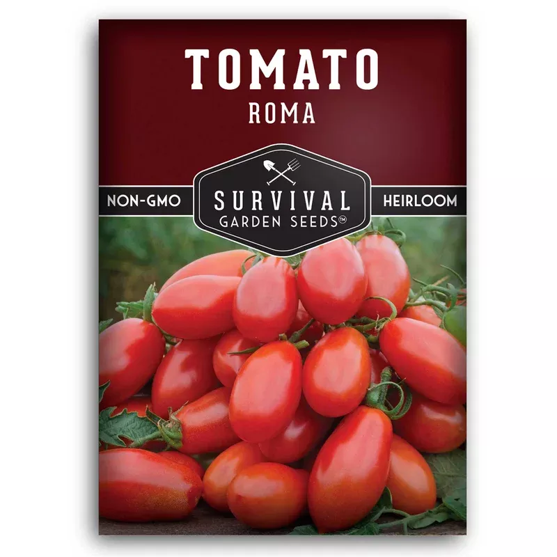 Roma Tomato Seeds – Compact, Prolific Paste Tomatoes for Sauces, Canning & Container Gardening