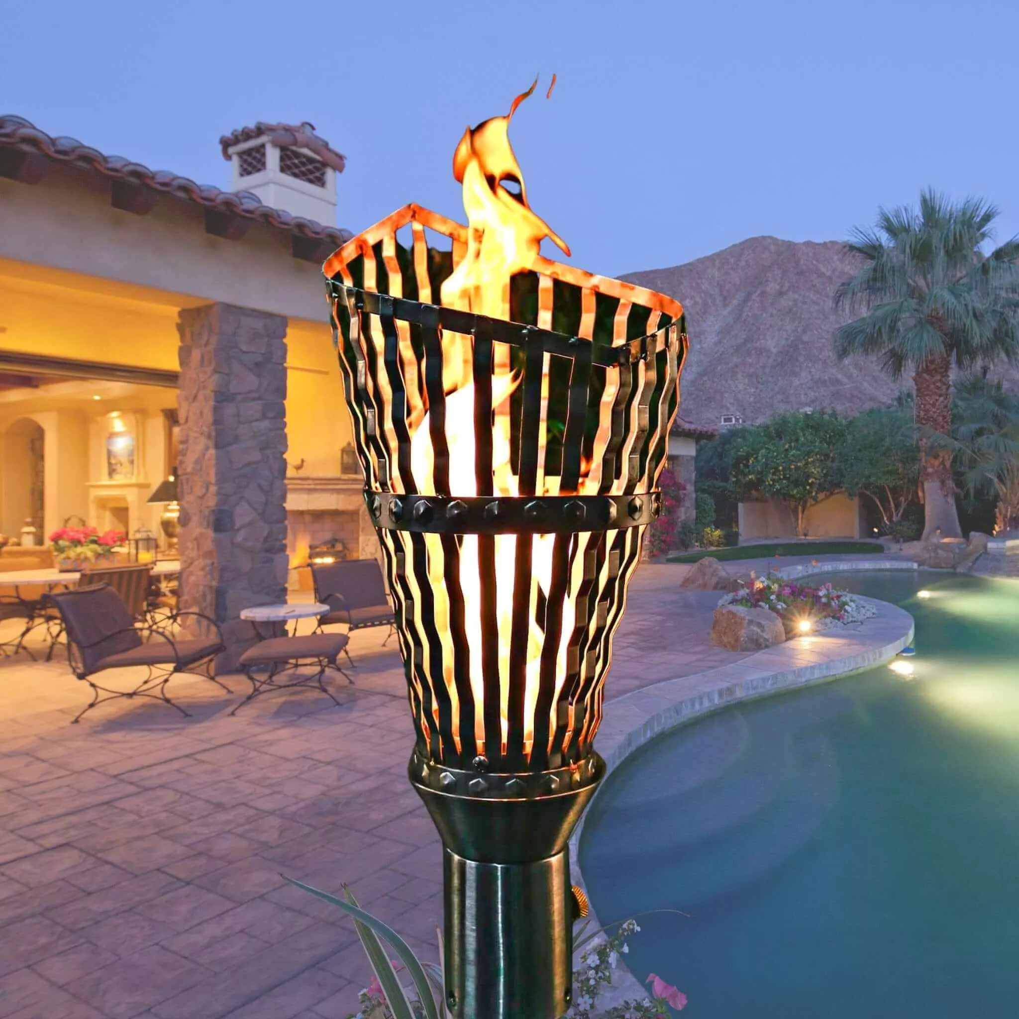 Roman Fire Torch - Stainless Steel - The Outdoor Plus