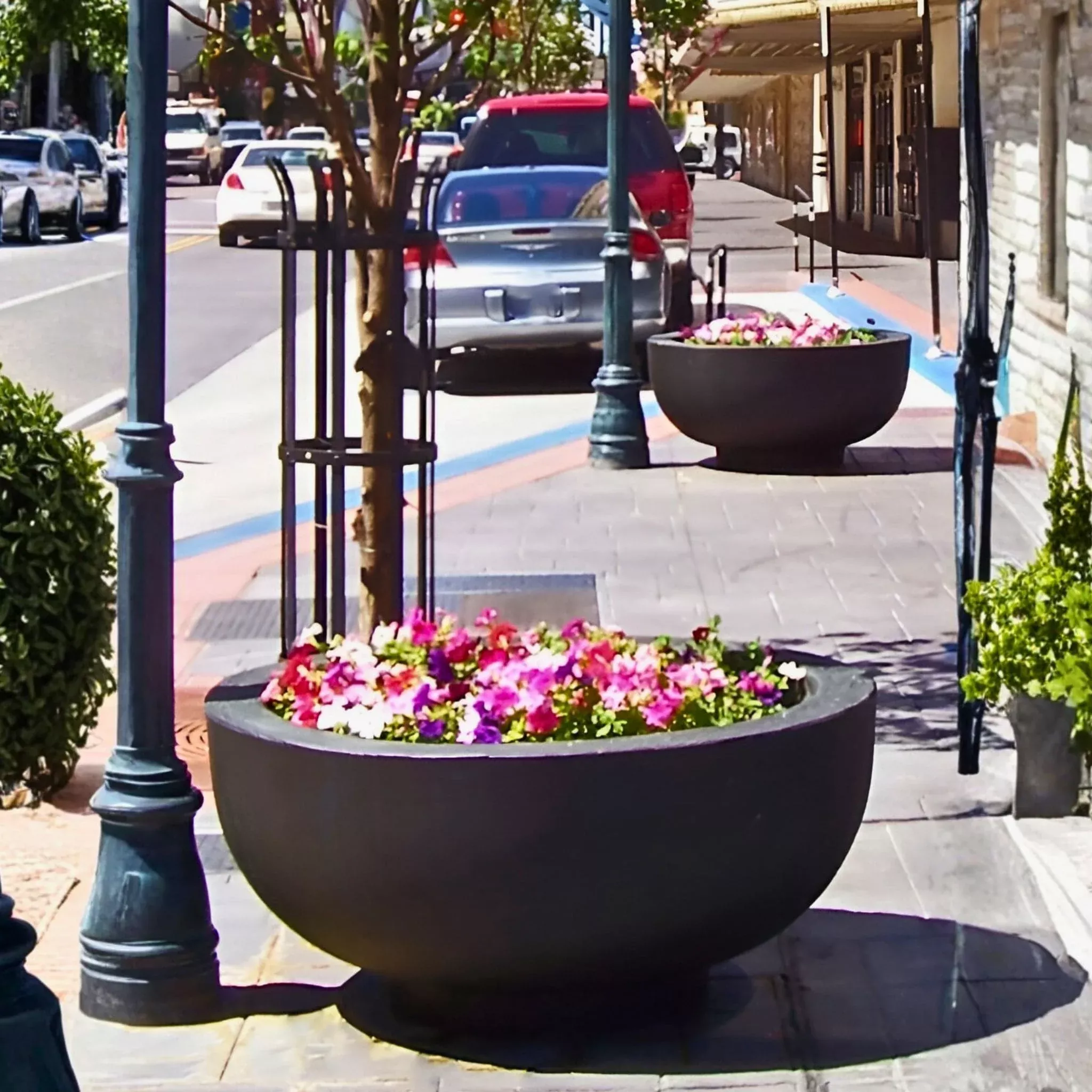 round-4ft-concrete-bowl-planter-architectural-collection Round 4FT Concrete Bowl Planter - Architectural Collection