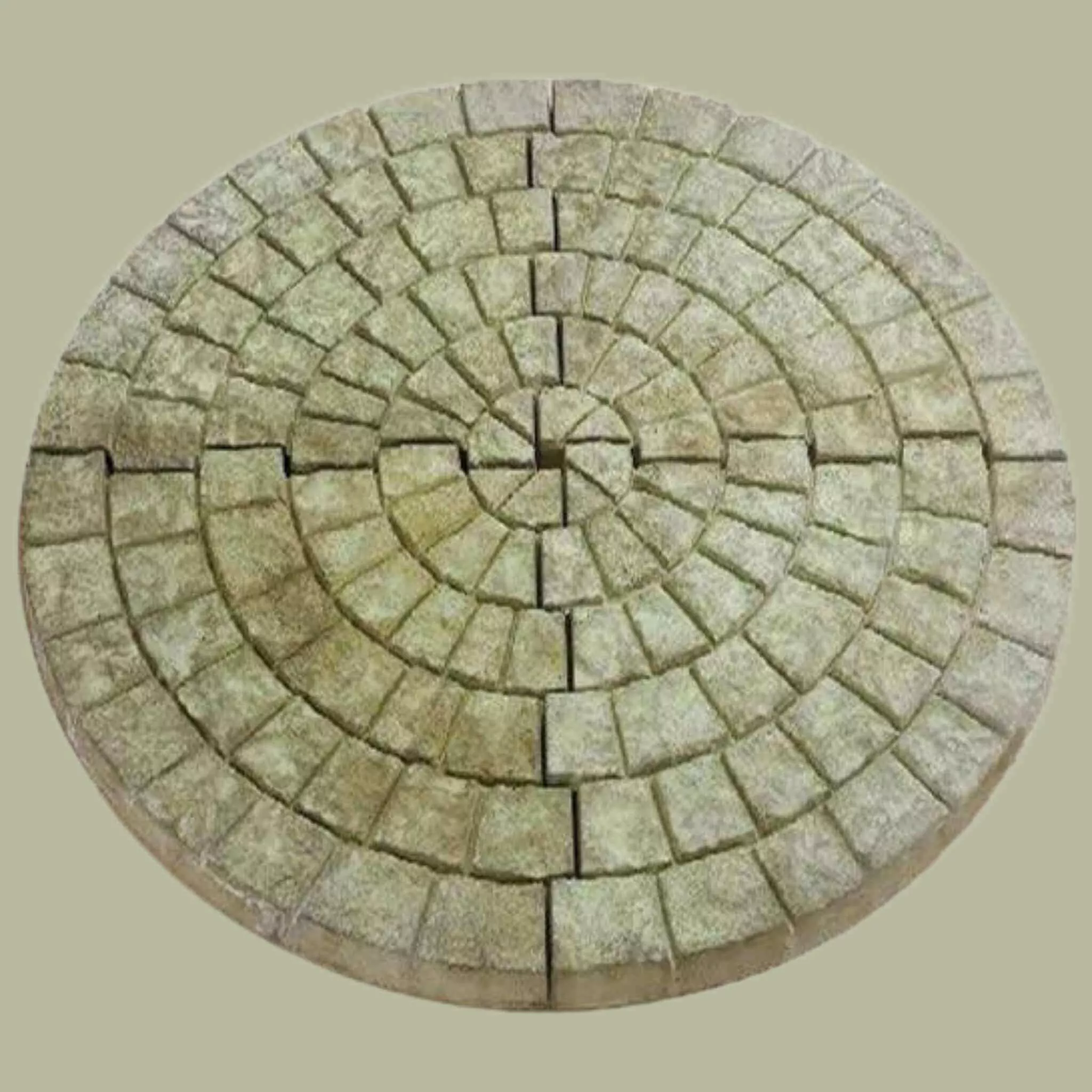 round-concrete-cobblestone-foundation-fountain-46-giannini-902 Round Concrete Cobblestone Foundation for Fountain 46" - Giannini #902