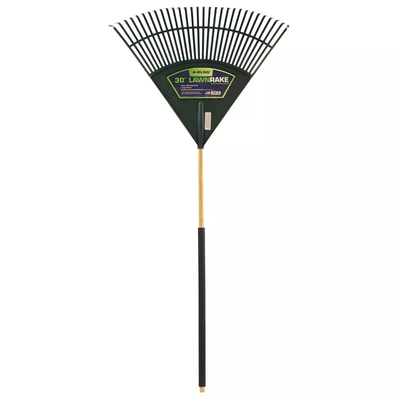 rugg-pp30c-leaf-rake-poly-tine-hardwood-handle-48-in-l-handle Rugg PP30C Leaf Rake, Poly Tine, Hardwood Handle, 48 in L Handle