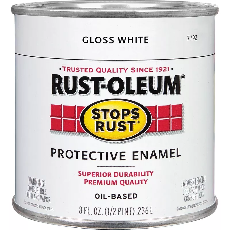 rust-oleum-stops-rust-oil-based-gloss-protective-rust-control-enamel-white-1-2-p Rust-Oleum Stops Rust Oil Based Gloss Protective Rust Control Enamel, White, 1/2 Pt.