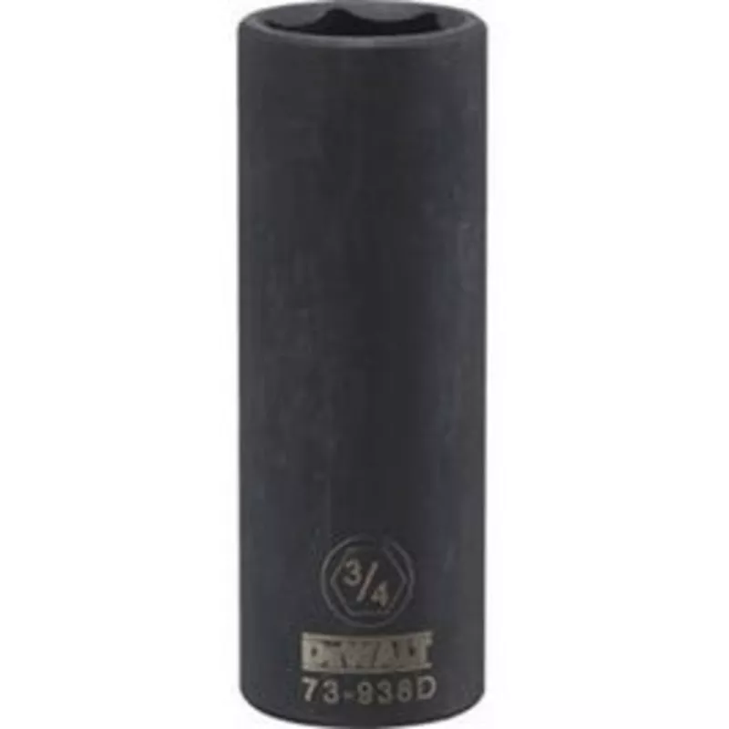 SAE Deep Impact Socket, 6-Point, Black Oxide, 1/2-In. Drive, 3/4-in.