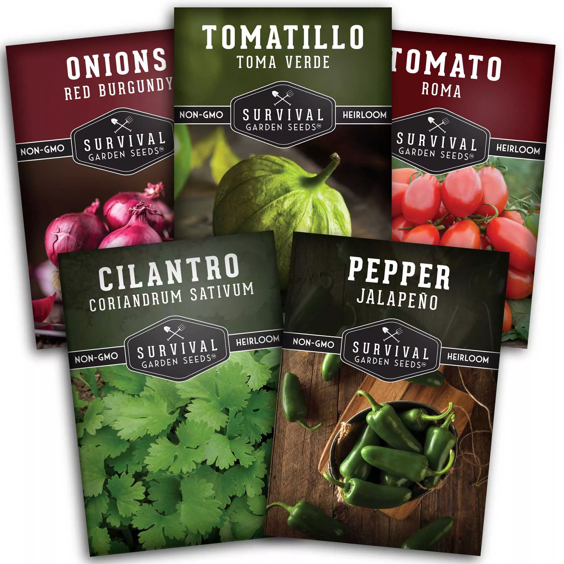 salsa-garden-seed-collection-5-heirloom-non-gmo-varieties-homemade-red-green-sal Salsa Garden Seed Collection – 5 Heirloom Non-GMO Varieties for Homemade Red & Green Salsa, Fresh Cooking & Food Preservation