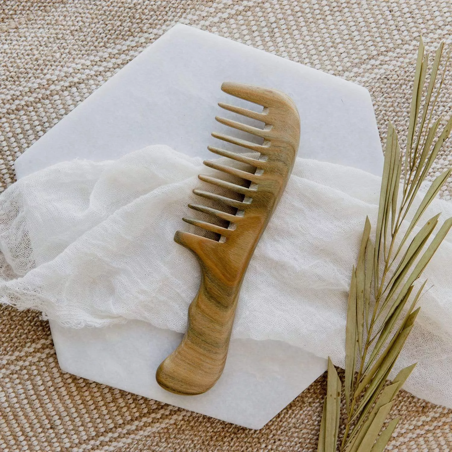 sandalwood-wide-tooth-comb-zero-waste-comb-100-wood-plastic-free Sandalwood Wide Tooth Comb - Zero Waste Comb, 100% Wood, Plastic Free