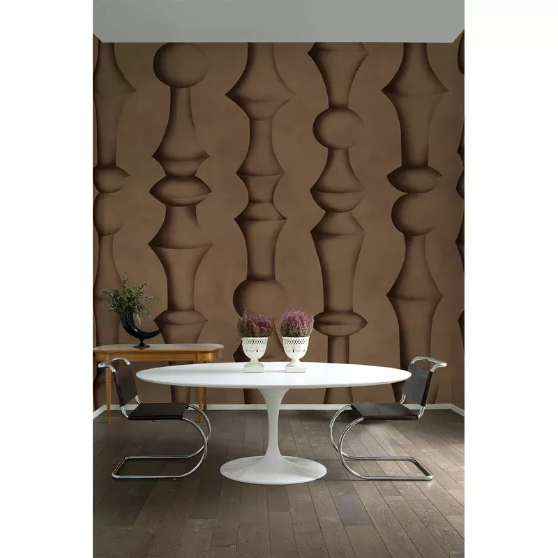 Sculptural Shadow Light Brown