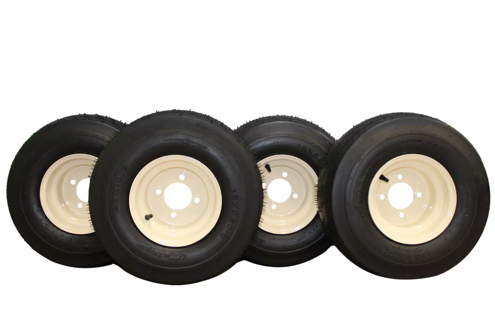 set-four-18x8-50-8-tan-wheel-assemblies Set of Four 18x8.50-8 Tan Wheel Assemblies