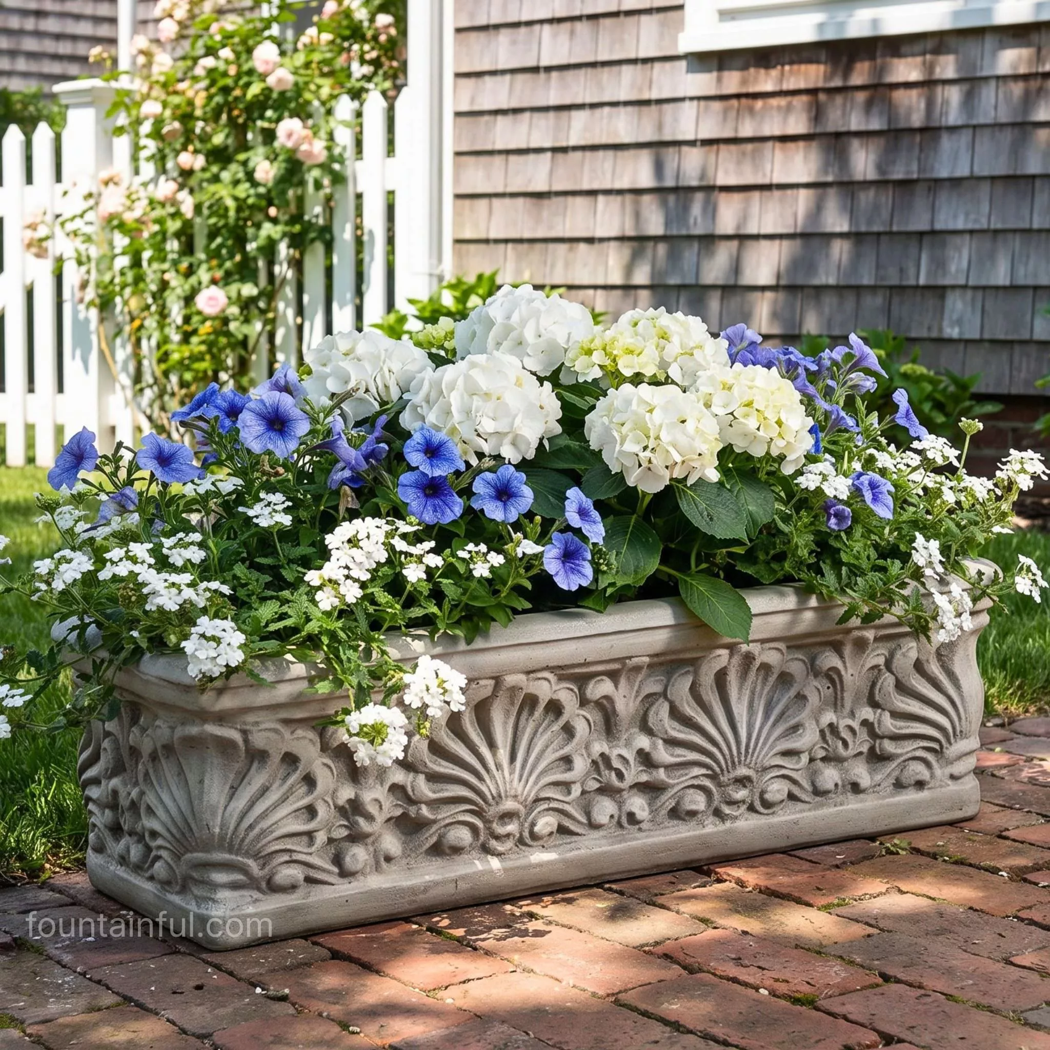 shell-box-concrete-planter-massarellis-6390 Shell Box Concrete Planter - Massarellis #6390