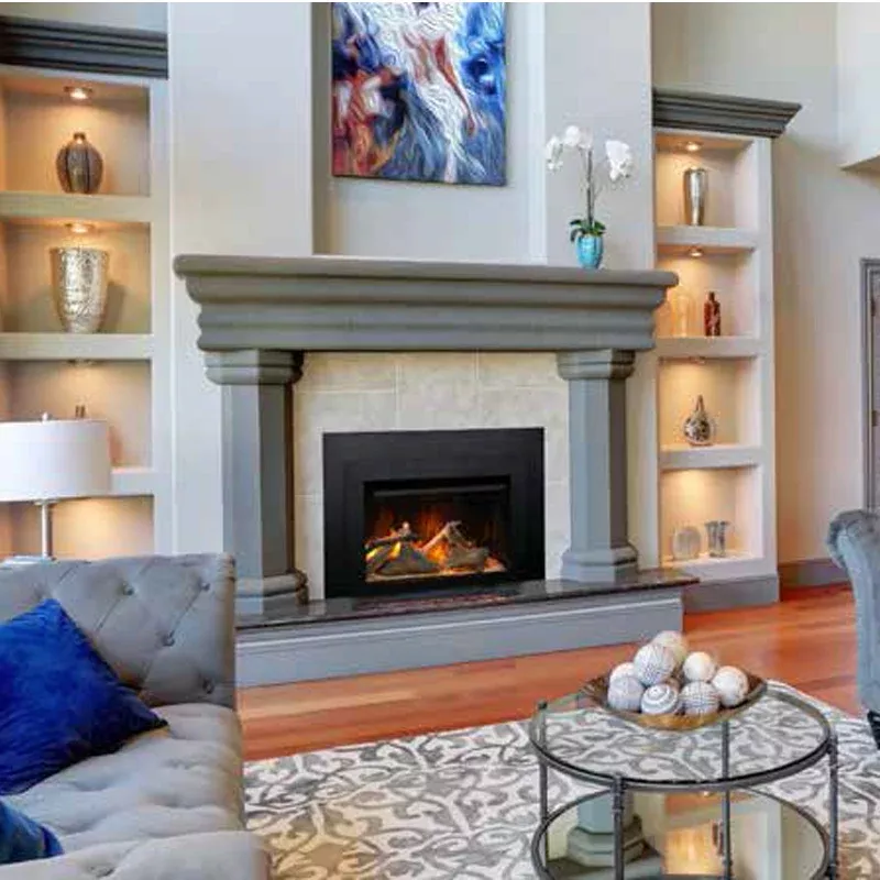 Sierra Flame 30" Smart Insert Electric Fireplace with Black Steel Surround