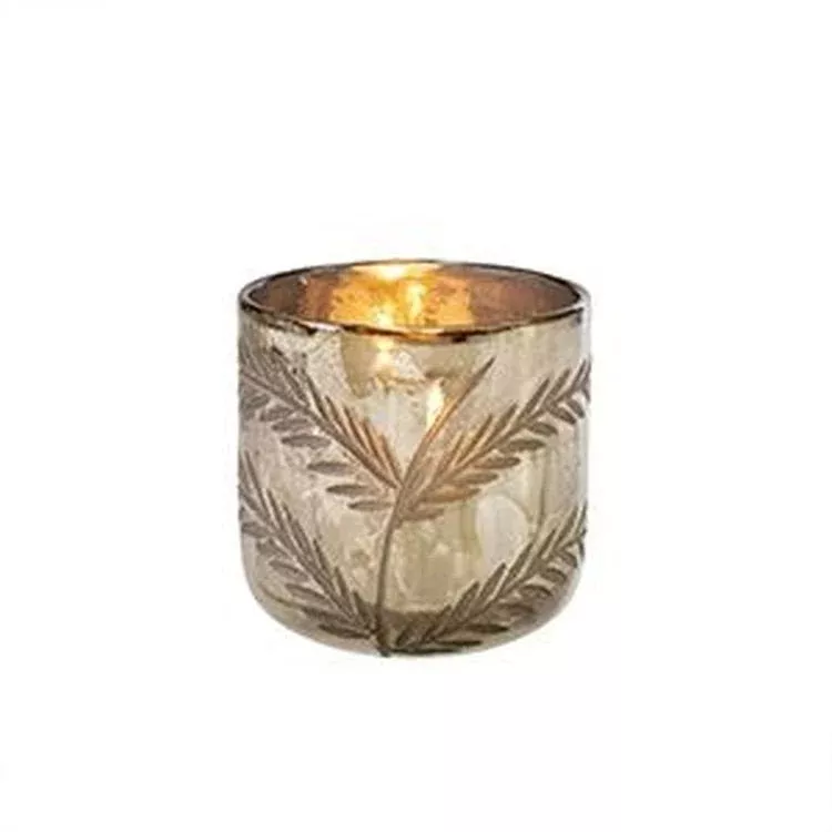 Silver Palms Votive Small