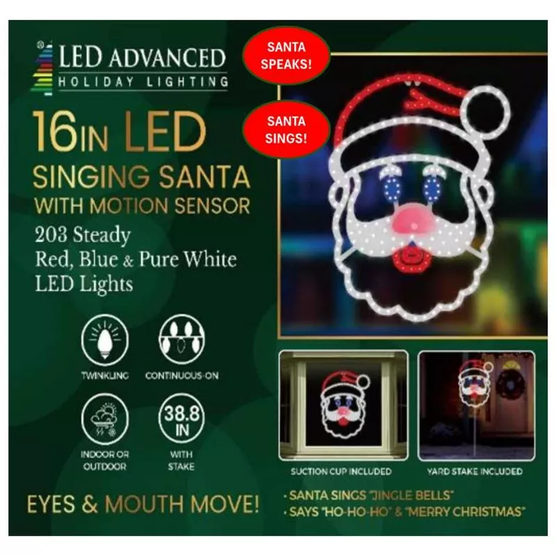 singing-santa-led-outdoor-decor-16 Singing Santa – LED Outdoor Decor – 16″