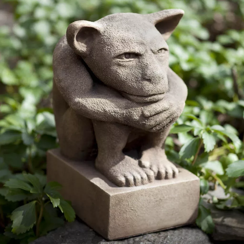 sitting-gargoyle-cast-stone-garden-statue Sitting Gargoyle Cast Stone Garden Statue
