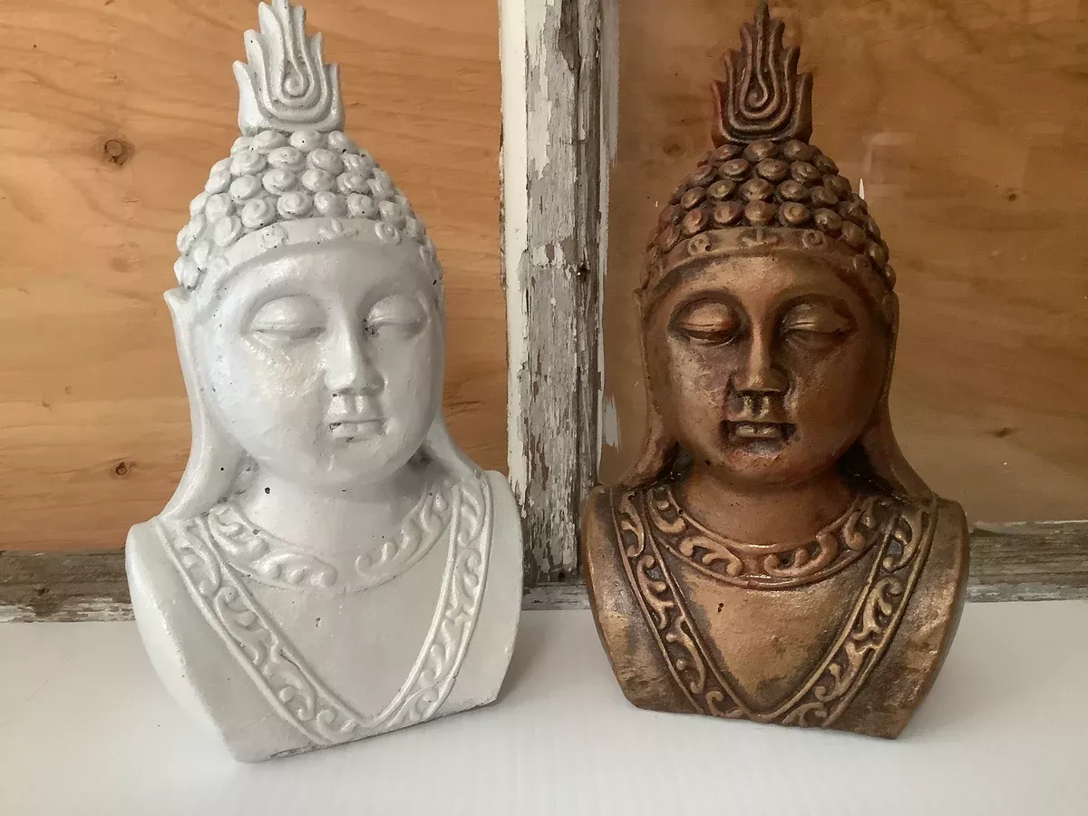 Sm Monk Bust with Lotus