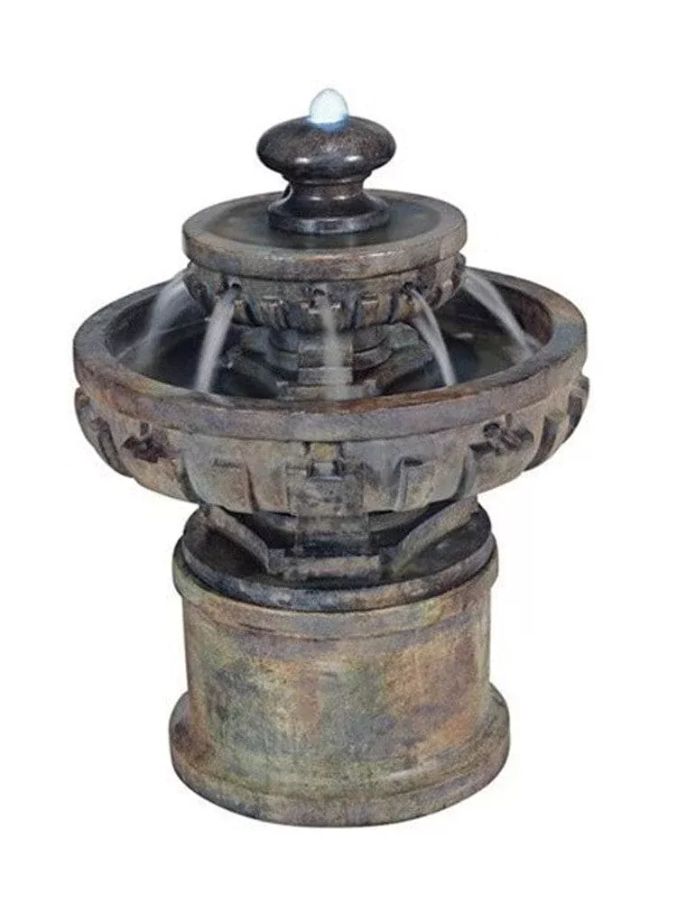 Small Regal Tier Modern Garden Fountain