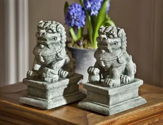 Small Temple Foo Dog Left | Lion Statue