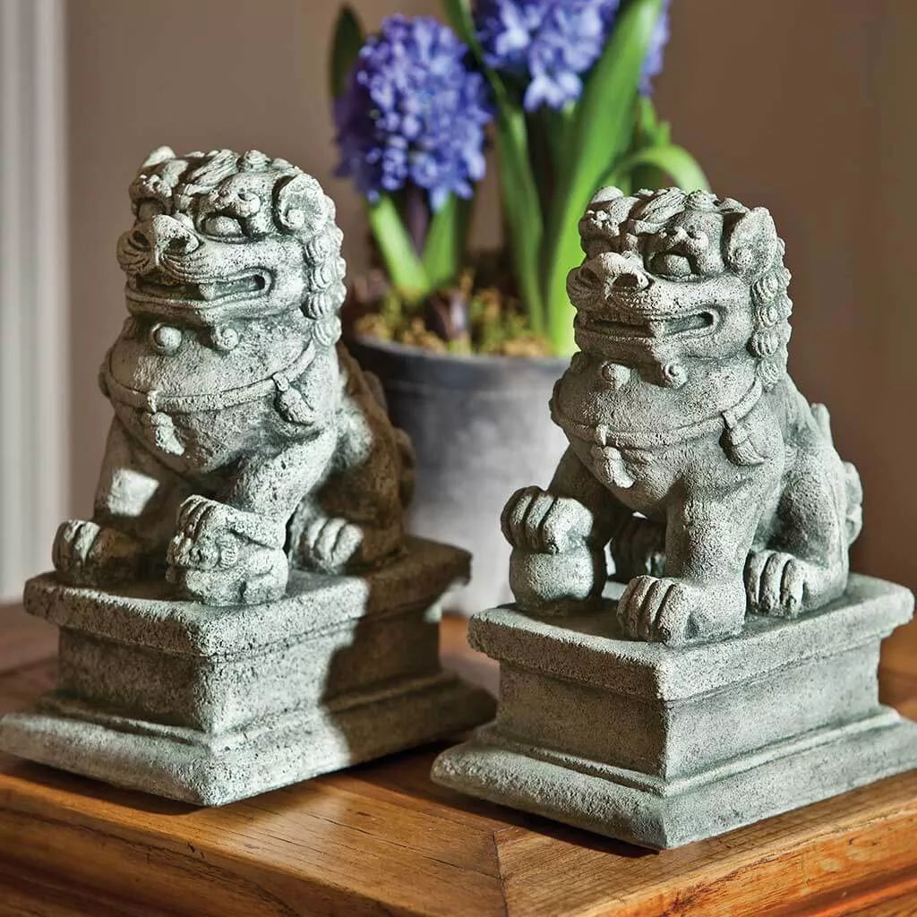 small-temple-foo-dog-left-right-set-by-campania-international Small Temple Foo Dog Left and Right Set By Campania International