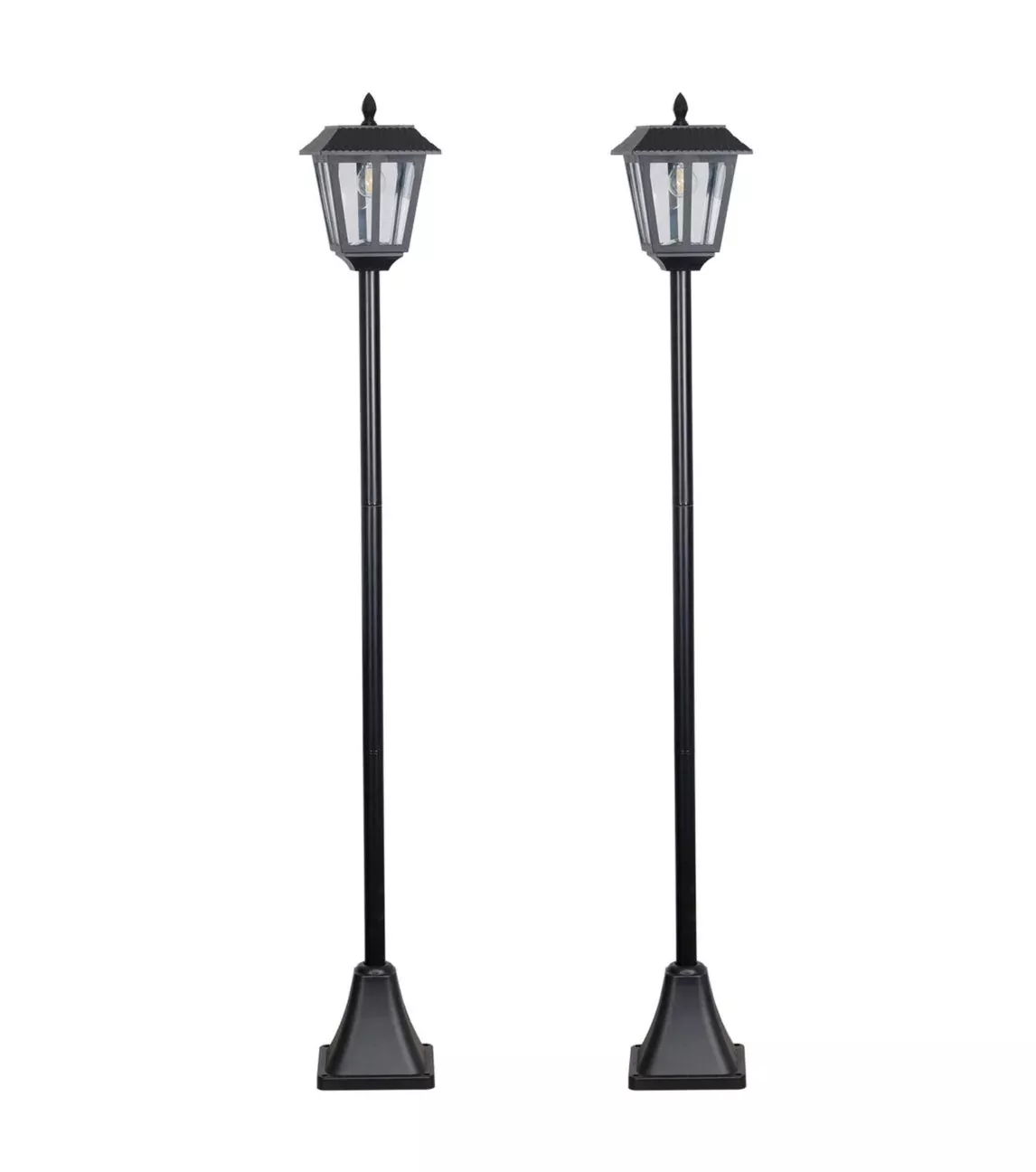 smartyard-solar-post-lamp-set-warm-white-vintage-light-2-pack SmartYard Solar Post Lamp Set, Warm White Vintage Light (2-Pack)