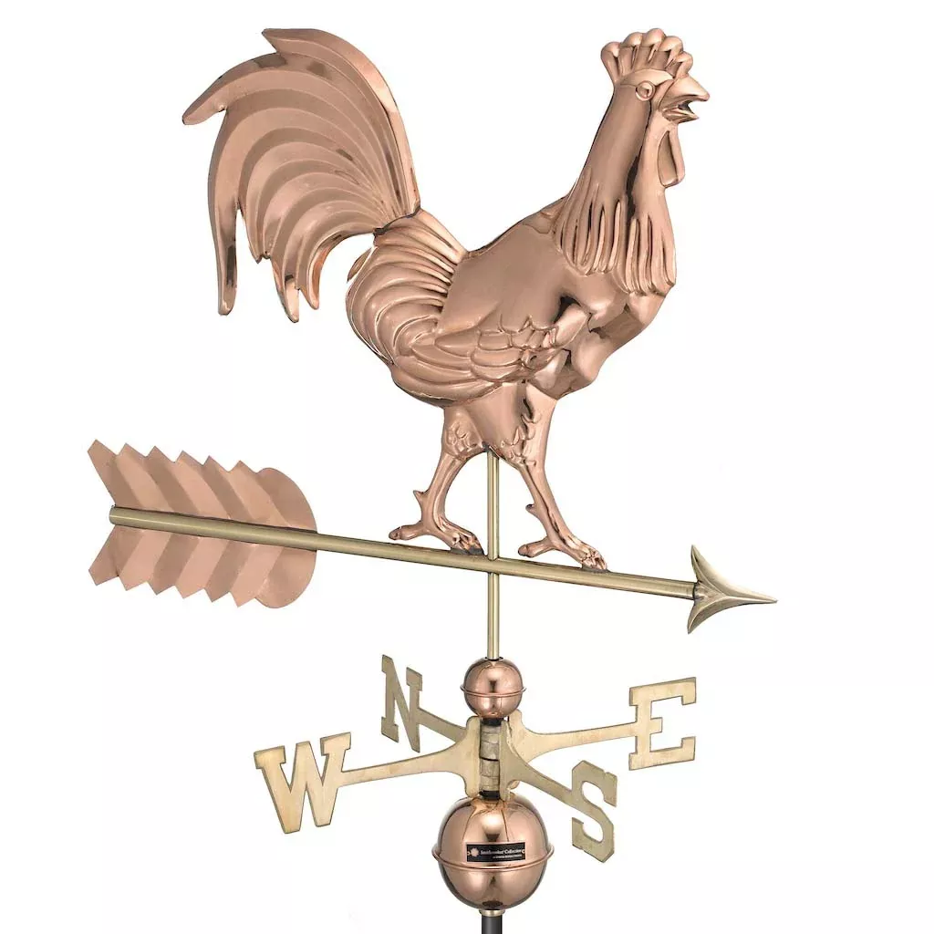 Smithsonian Rooster Weathervane in Pure Copper By Good Directions