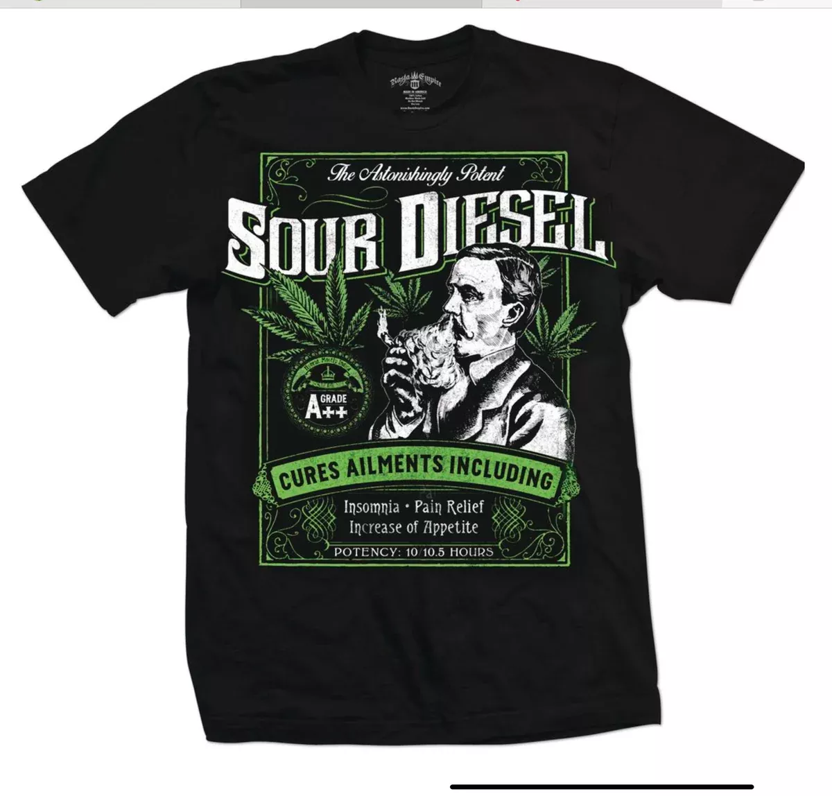 sour-diesel-strain-seven-leaf-t-shirt-2xl Sour Diesel Strain Seven Leaf T-Shirt 2XL